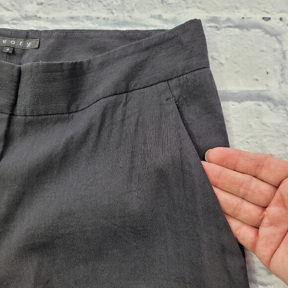 Theory Black Linen Pants size 4 - Picture 6 of 16